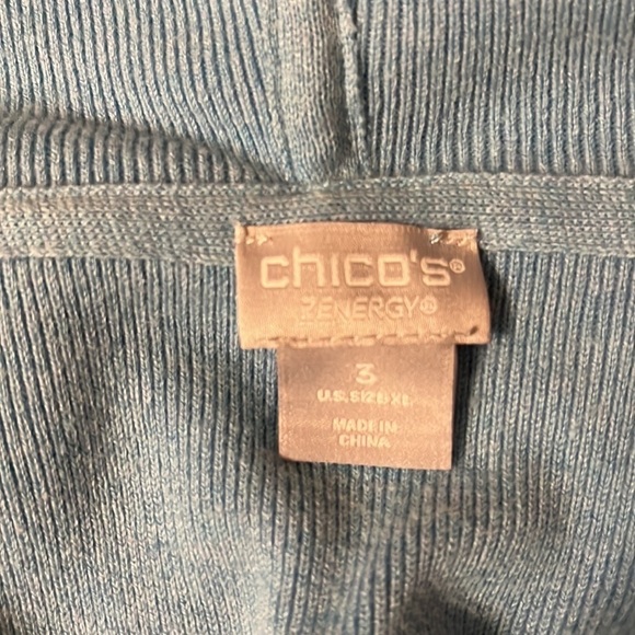 Chicos baby blue hooded cardigan . Size 3 - Picture 4 of 5